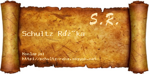 Schultz Réka névjegykártya