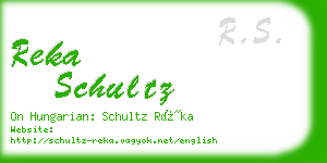 reka schultz business card